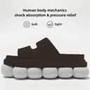 Cloud Slide Sandals for Women Men Pillow Slippers With Ultra Comfort Recovery Beach Shoes Low Arch Support (Black)