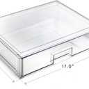 BINO | Stackable Storage Drawers, Shallow X-Large - Clear | THE CRATE COLLECTION | Storage Bins With Drawers Bathroom Organizers and Storage Organization and Storage Under Sink Organizer Vanity Home