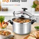 PRETYZOOM 11Qt Pressure Cooker Stainless Steel, One-hand Lock Cooking Pot