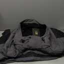 FREE SOLDIER Men's Waterproof Ski Snow Jacket Fleece Lined Warm Winter Rain Jacket with Hood Fully Taped Seams (Medium, Gray Black)