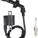 Ignition Coil Spark Plug for Yamaha Grizzly 660 YFM660 2002-2008 Raptor 660R YFM660 2001-2005 Rhino 660 YXR660 2004-2007 3YF-82370-00-00 5FU-82310-00-00 3KJ-82310-10-00