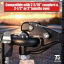 Adjustable Pintle Hitch Combination, 2.5" Receiver, 2-5/16" Ball