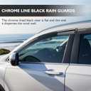 Rain Guards Window Visors 4Pcs Chrome for Honda CR-V 2017-2022 | Cars Vent Deflector Car Accessories Shatterproof Out-Channel Window Deflectors
