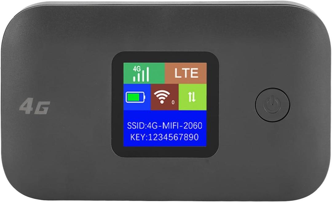 4G LTE Portable Router, Mobile Hotspot with SIM Card Slot, Supports 8-10 Users Stable 3000mAh Battery, Made of Premium ABS for Home, Office, Traveling (Asian Version)