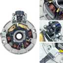 6 Coil 5 Wire Stator Magneto with Flywheel Rotor Kit for YX 140cc 150cc 160cc Pit Dirt Bike Copper Powersports Stators