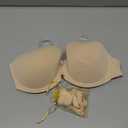 Strapless Bra with Clear Back Invisible Strap Push Up Padded Underwire Backless Halter Bralette 38B, Beige