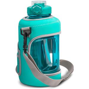 Studio Sport Jug with Neopreme Sleave, Easy-Carry Strap, and Leak-proof Straw Lid - 54 Oz