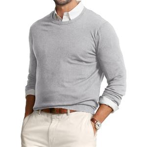 JMIERR Men's Wool Blend Sweaters Classic Crew Neck Casual Old Money Fall Sweaters (XXL)