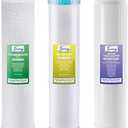iSpring F3WGB32BKDS 4.5" x 20" 3-Stage Whole House Water Filter | Reduces Scale, Lead, Chlorine, Sediments, Mercury, Hydrogen Sulfide, Industry-Standard Filter Fits WGB32B-KDS & WHO32B-KDS