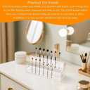 96-Slots Acrylic Pen Holder,2-Tier Pen Display Stand for Craft Shows,12mm Beadable Pens Stand Paint Brush Holder Pencil Organizer Makeup Brush Rack Art Brush Organizer for School Classroom Supplies