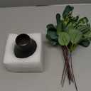 Dahey Artificial Eucalyptus Stems in Small Ceramic Vase Centerpiece Table Decorations Modern Farmhouse Decor Fake Eucalyptus Plants with Vase for Bathroom Kitchen Shelf Living Room Home Decor, Black