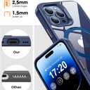 360 Rotatable Magnetic Stand for iPhone 14 pro Case Compatible with Mag-Safe 16FT Military Drop Protection, Anti-Scratch/Fingerprint Shockproof iPhone 14 pro Phone Case(Clear-Blue)