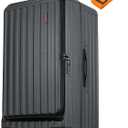 Checked Luggage, Large Suitcase 29 Inch Trunk Luggage with Spinner Wheels, Lightweight ABS+PC Hard Shell with Aluminum Frame, Top Opening, TSA Lock (Black, 1PC)