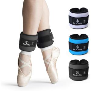 Ankle Weights for Women & Men - 0.5lb Pairs for Walking, Running, Yoga, Fitness - Premium Ice Silk Fabric - Comfortable, Durable & Tear Resistant (Black)