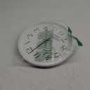 Bernhard Products White Wall Clock Silent Non Ticking, 12 Inch Quality Quartz Battery Operated Round Easy to Read Home/ Office/ Kitchen/ Classroom/ School Sweep Clock, Black Hands