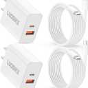 iPhone 17 16 15 Pro Max Charger Fast Charging, 2-Pack 40W Dual Port USB C Fast Wall Charger Block with 6FT Type C Cable Cord for iPhone 17/17 Pro/17 Pro Max/Air/17e/16/16 Pro Max/15/15 Plus, iPad Pro
