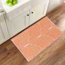 Tiffasea Indoor Door Mat 2'x3', Front Door Mats Machine Washable Small Area Rug Entryway Rug, Cotton Woven Indoor Outdoor Rugs Reversible Floor Mats for Bedroom/Bathroom/Kitchen (Orange&White)