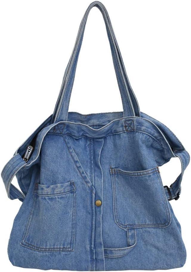 Yohora Shoulder Bag for Women Denim Crossbody Hobo Bag Casual Lightweight Handbag for Work Travel