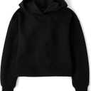 The Children's Place girls Active Long Sleeve Hooded Sweatshirt (Medium, Black)