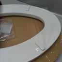Mayfair Padded Toilet Seat with Chrome Hinges, Soft Vinyl over Wood Core Seat, Made in USA, Elongated, White