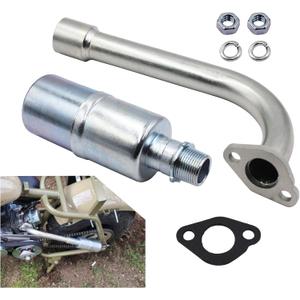 LOSTAR 1" Go Kart Exhaust With Screw On Muffler Compatible with Predator 212cc/Clone 196cc Engines