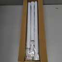 2 Pack White Tension Curtain Rod for Windows 28 to 48 inch Adjustable Expandable Pressure Spring Curtain Rod No Drilling Curtain Rod for Bedroom Doorway Closet Door