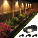 Solar Fence Lights Outdoor, 3000/4500/6000K 3 Mode, Fence Lights Solar Powered for Outside Backyard, Railing, Step, Patio, Fence Post, Home Improvement Garden Decor8 Pack