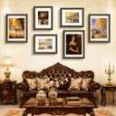 Golden State Art 16x20 Antique Black Gold Picture Frame Mat for 11x14