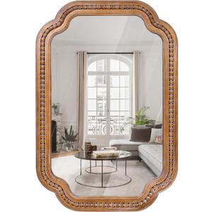 24x36 Inch Farmhouse Beaded Wall Mirror
