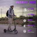 WERHY Electric Scooter, 500W/350W Powerful Motor & 19MPH Top Speed, 16/25/27 Miles Range, Folding E Scooter with Dual Braking for Teens and Adults