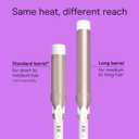 Conair Double Ceramic 1 -Inch Long Barrel Curling Iron, 1 -Inch Barrel Creates Soft Waves, Hair Waver for Use on Medium & Long Hair, White/Rose Gold