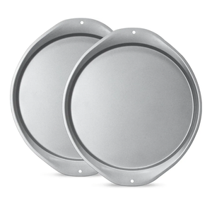 Pizza Pan - 14 Inch Nonstick Pizza Pan for Oven with Widen Handles for Cooking, Baking, and Grilling - Durable, Even Heating, Long-Lasting Kitchen Cookware (1 Grey)