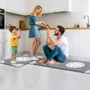 Kitchen Mats for Floor [2PCS], Soft Anti Fatigue Kitchen Rugs for Home, Water Resistant Cushioned Standing Desk Mats, Non-slip Comfort Mat for Floor, Kitchen, Office, Sink, Laundry (Grey)