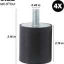 Tamper Rubber Shock Mount for Wacker Neuson Plate Compactor Rammer WP1540 WP1550 VP1135 VP1340 VP1550 VP2050, Vibration Isolators/Shock Absorber 5100016316-4 Pack
