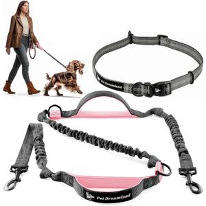 Exquisite Hands-Free Leash for Medium Dogs: Ultimate Comfort & Freedom for Running, Walking, Hiking. Premium Quality, Durable & Versatile Waist Dog Leash Belt. Your Dog Will Love It