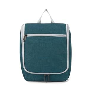 Della Gao Big Capacity Portable Travel Hanging Toiletry Bag Men and Women, Cosmetics Makeup Bag Toiletries Organizer, Water-Resistant Nylon Bathroom Bag, Pink