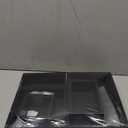 Black Bamboo Bathroom Drawer Organizer, Wooden Kitchen Utensil Holder Set of 5, Stackable Junk Drawer Organizer Tray, Multi-Use Storage Bins Boxs Dividers for Home, Office, Clothing, Makeup, Jewelry