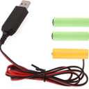 Power Converter USB to 4.5V AA Battery Eliminators Replace 3pcs 1.5V AA Batteries for LED Lights Radio Electronic Toy