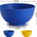 Berglander Plastic Bowls Set of 12 Pieces 25oz, UKR Color Reusable and Sturdy Ramen Bowl, Soup Bowls, Cereal Bowl for Adult, Kids, Home, Restaurant, Garden, Picnic, Camping, Poolside, Outdoor