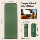 OGERY Self-Inflating Sleeping Pad with Built-in Foot Pump, 3" Memory Camping Mattress Pad, Quiet & 9.5 R-Value Insulated Sleeping Mat Camping Essential Gear for Car Tent Camping