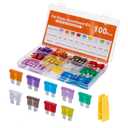 100 Pcs Standard Fuses Kit, Car Fuses Assortment Kit - Standard Size (3A 5A 7.5A 10A 15A 20A 25A 30A 35A) Automotive Blade Fuse for RV, Car, Truck, Marine, Boat, Motorcycle