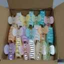 20 PCS Acrylic Hair Claw Clips Non-slip Large Claw Clamps Bulk French Shimmering Stylish Barrettes for Women Girls Thick Thin Hair Home Out Headpiece