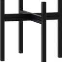 FaithLand Mid Century Plant Stand Indoor Outdoor (EXCLUDING 8" Plant Pot), Metal Planter Stand, Potted Plant Holder, Black, Hold Up to 8 Inch Planter - Upgraded Design