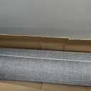 7ft Braided Jute Kitchen Runner Rugs Non Slip, Rubber Backed Absorbent Kitchen Carpets Mat Washable, Natural Rug Runner for Hallway Entryway, Grey