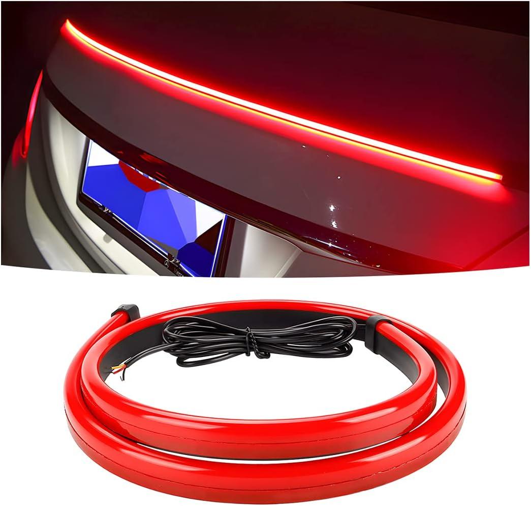 Car LED Brake LED Strip Light, 35inch 144LED DC12V High Mount Stop Brake Light Bar, Rear Window Warning Signal Light for Vehicles Trucks Cars