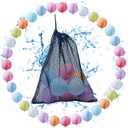 32 Pack Reusable Water Balloons Pool Water Balls Latex-Free Soft Silicone Water Splash Ball with Portable Mesh Bag Summer Outdoor Beach Play Pool Party Backyard Fun Water Toys