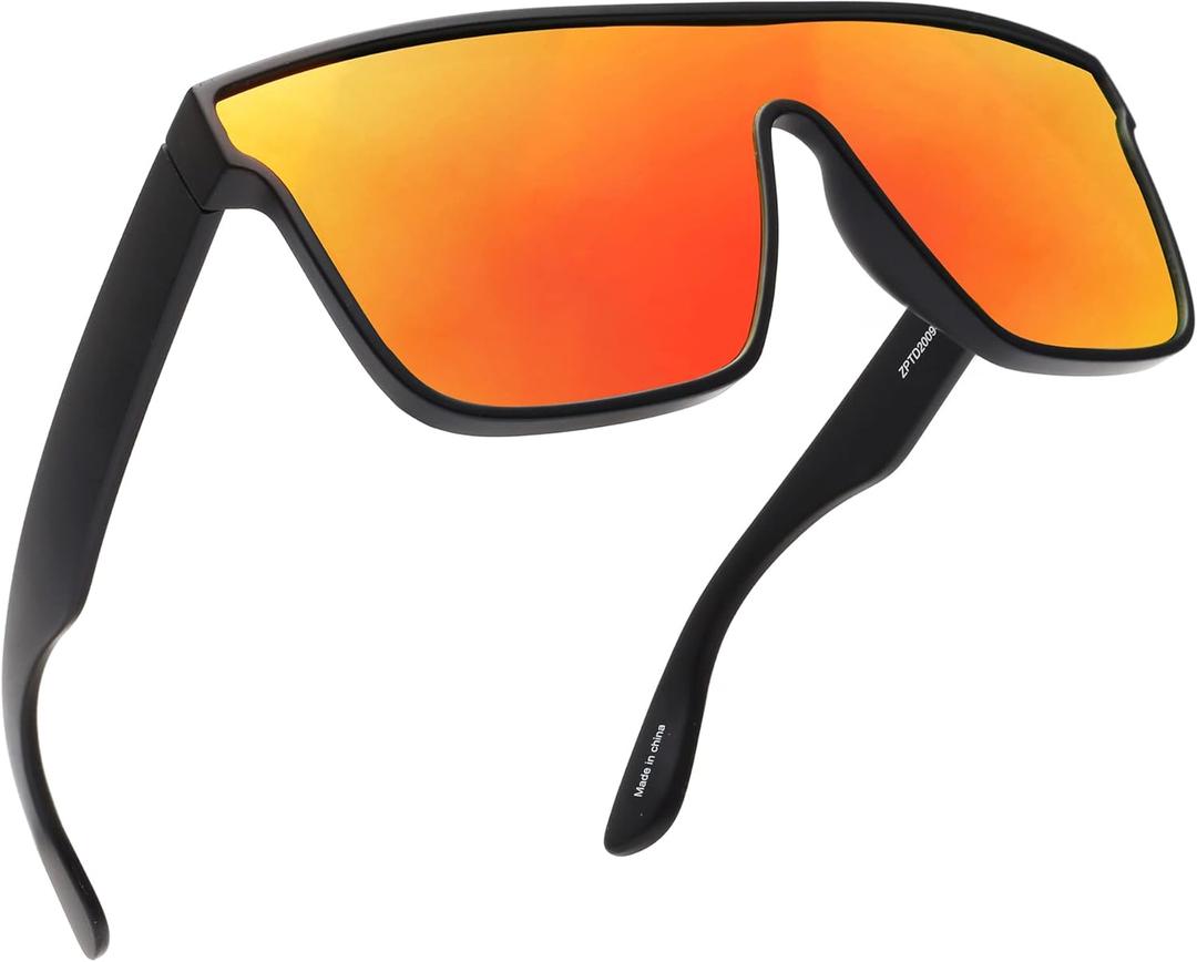 GLINDAR Oversized Square Polarized Sunglasses for Men Women, One Piece Shield Shades UV400 Protection