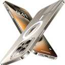 TORRAS Magnetic Slim Fit Designed for iPhone 15 Pro Case 2023, [Compatible with MagSafe] [Ultra Thin] Protective Matte Hard PC Cover AntiScratch Phone Case for iPhone 15 Pro, Ice Clear