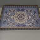 Rectangle Plastic Serving Tray with Handles, Elegant Decorative Tray for Coffee Table, Ottoman, Living Room, Kitchen, Outdoor Use. 12"*16"*1.6" B