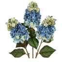 3PCS Fake Flowers Cone Hydrangea Dodger Blue Artificial Fall Flowers 27" Long Fall Floral Stems for Vase, Real Touch Silk Flowers Décor for Floral Arrangement Autumn Home Kitchen Table Décor